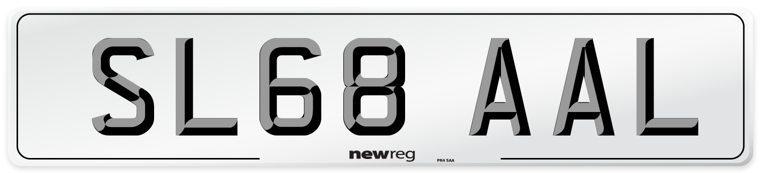 SL68 AAL Number Plate from New Reg